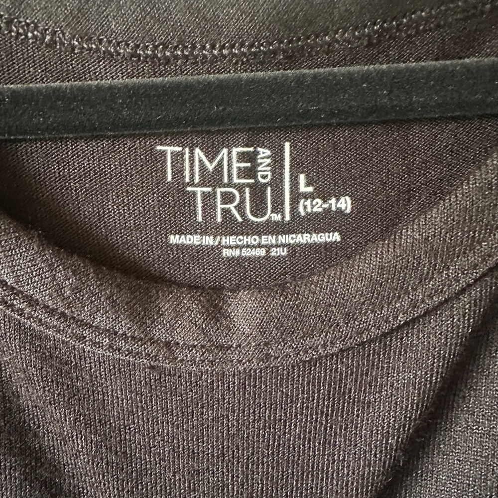 Time and Tru Charcoal Long Sleeve Shirt - Picture 3 of 4